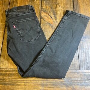 Levis Premium 502 Taper Jeans Mens 29x30 Black Denim Tapered Leg‎ Regular Fit